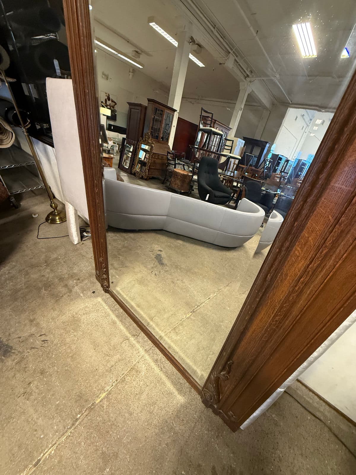 Antique French Trumeau Wall Tall Mirror, 19th Century. - Thumbnail 4