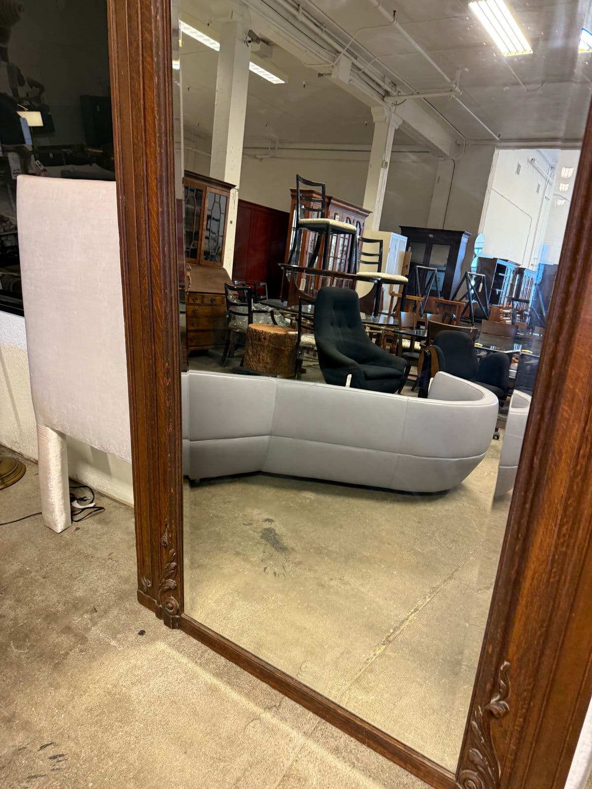 Antique French Trumeau Wall Tall Mirror, 19th Century. - Thumbnail 12