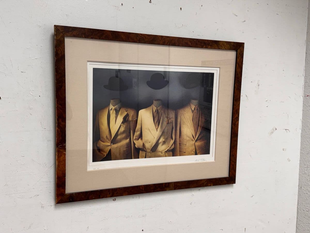 Custom Framed Lithograph, Signed, Circa 1980's - Thumbnail 3