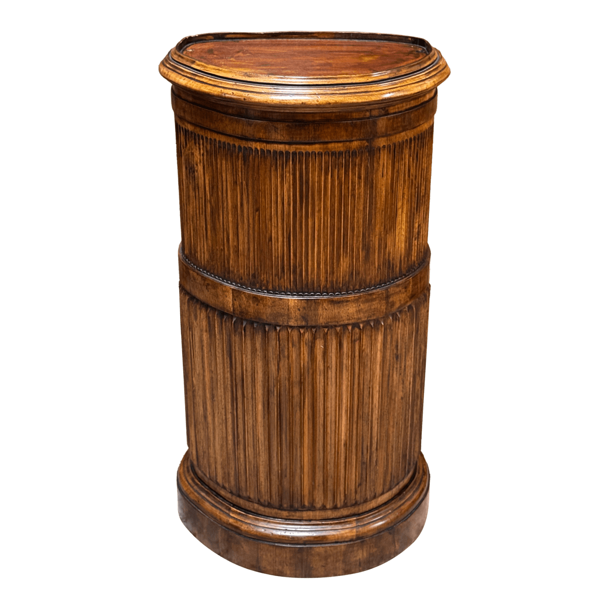 Demi-Lune Fluted Wood Pedestal - Thumbnail 2