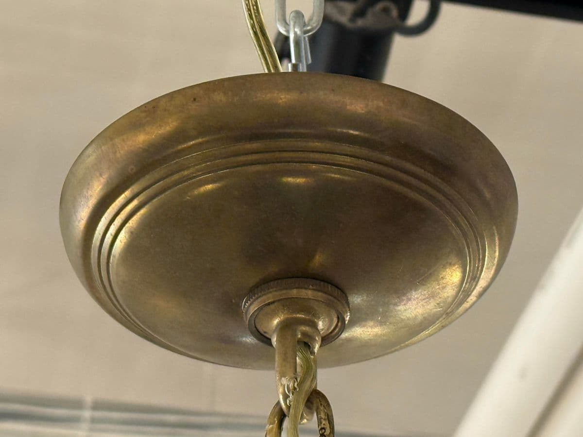 Art Nouveau Four Light Cherub Chandelier, Early 20th Century - Thumbnail 13