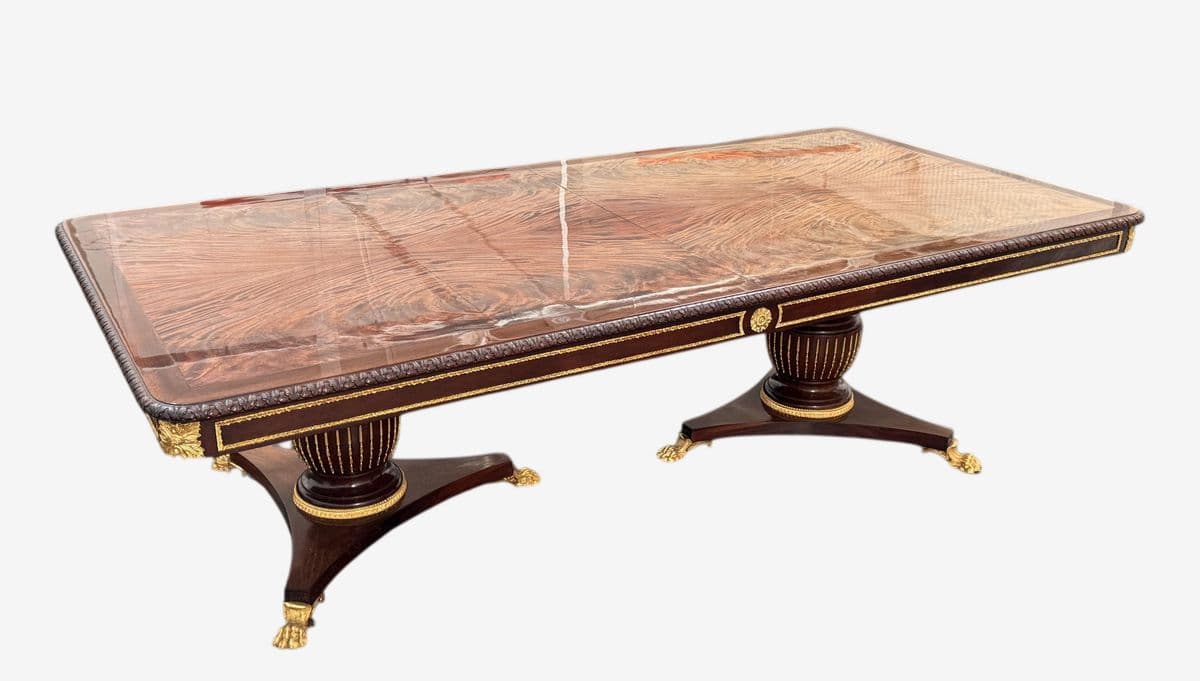 Emilia Interiors Neoclassical Revival Banquet Extension Dining Table, Late 20th Century - Image 1