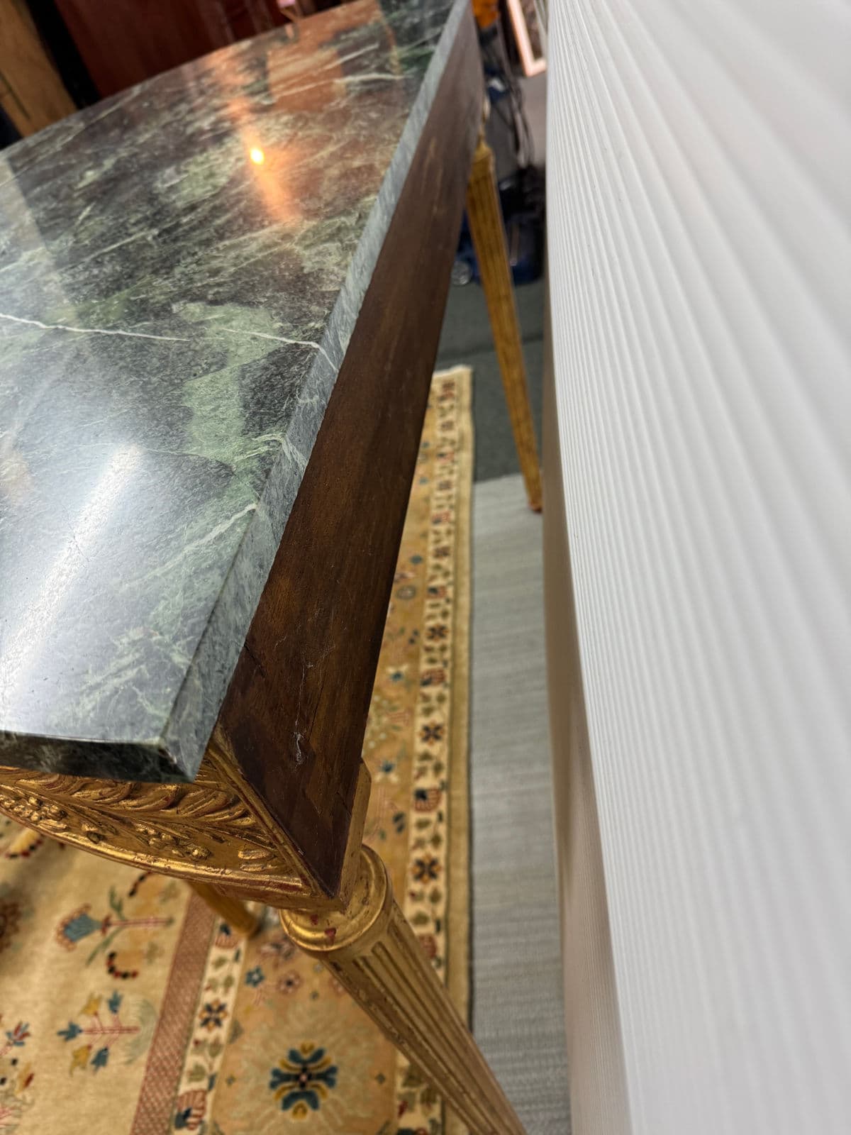 Burton Ching Giltwood Console Table With Marble Top - Thumbnail 5