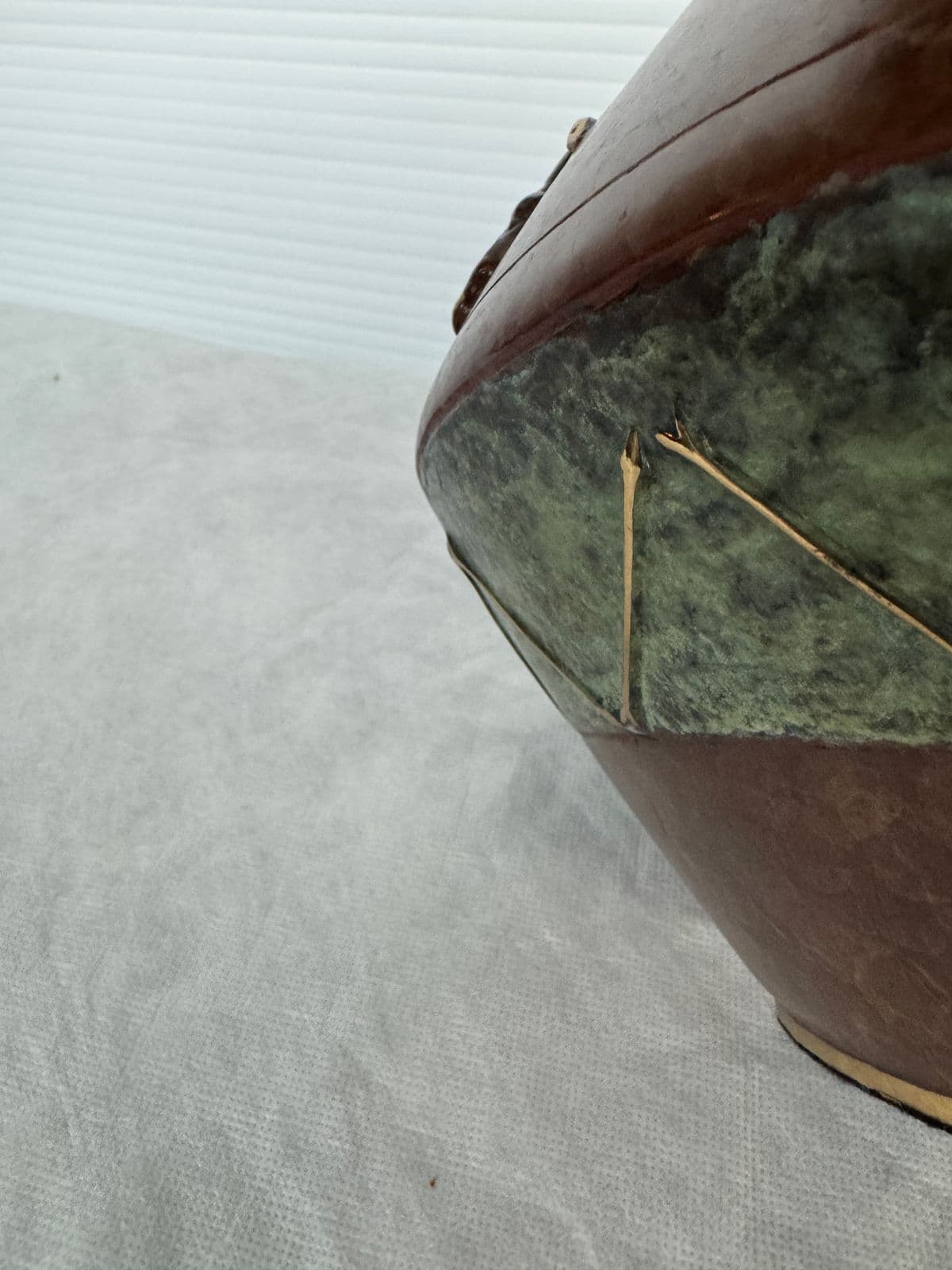 R. Morales Running Buffalo Vase, Signed - Thumbnail 9