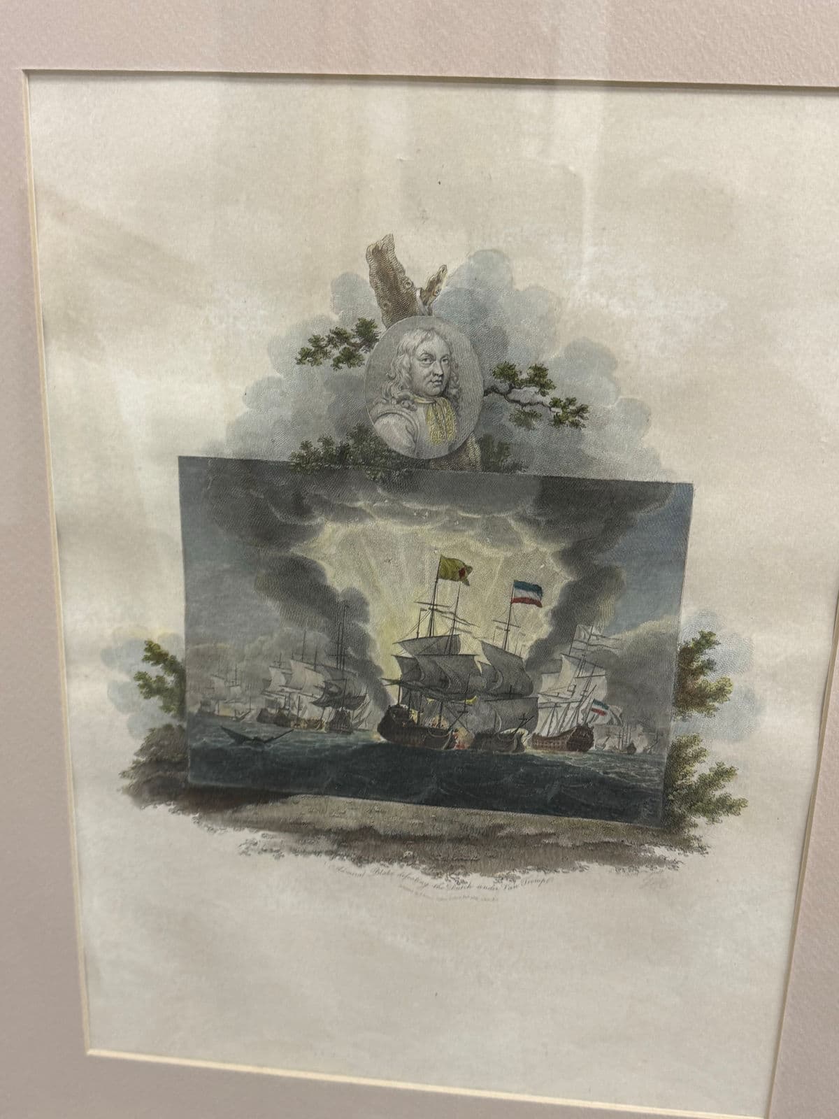 Maritime Battle Engravings, Framed, Set of Four - Thumbnail 7