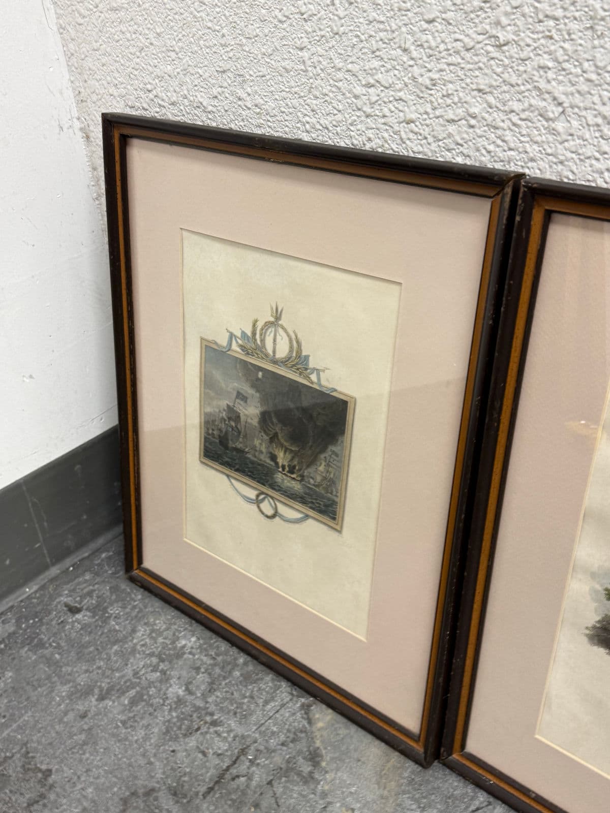 Maritime Battle Engravings, Framed, Set of Four - Thumbnail 13