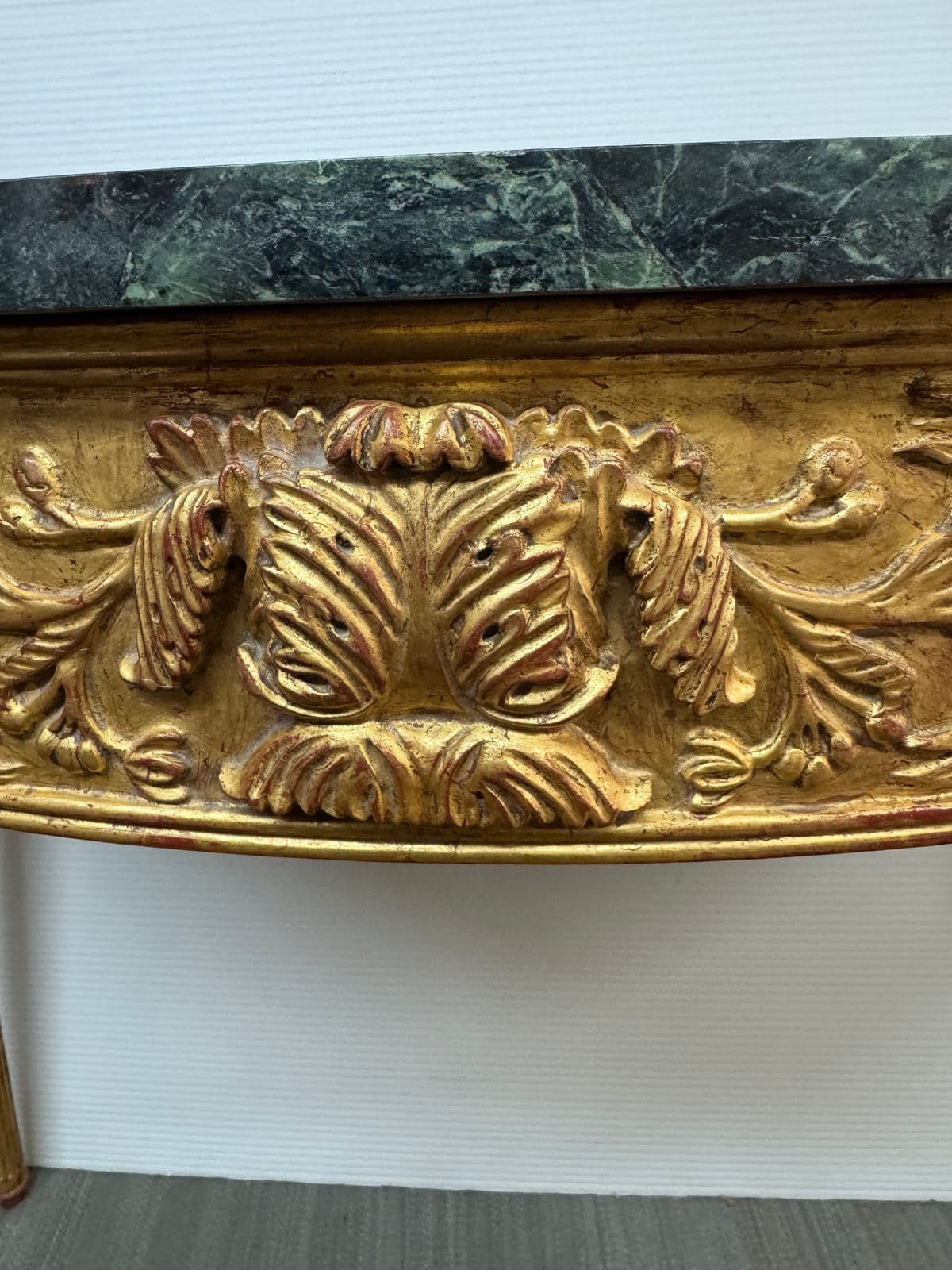 Burton Ching Giltwood Console Table With Marble Top - Thumbnail 8