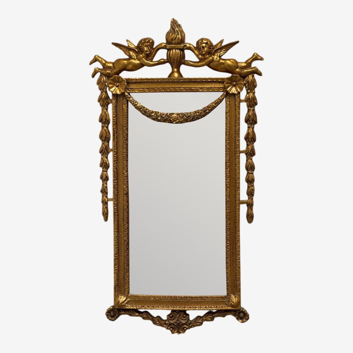 Italian Cherubs With Festoon Wall Mirror - Image 1