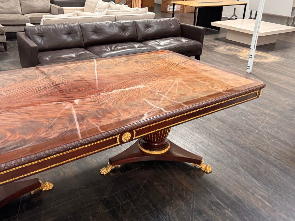 Emilia Interiors Neoclassical Revival Banquet Extension Dining Table, Late 20th Century - Thumbnail 4