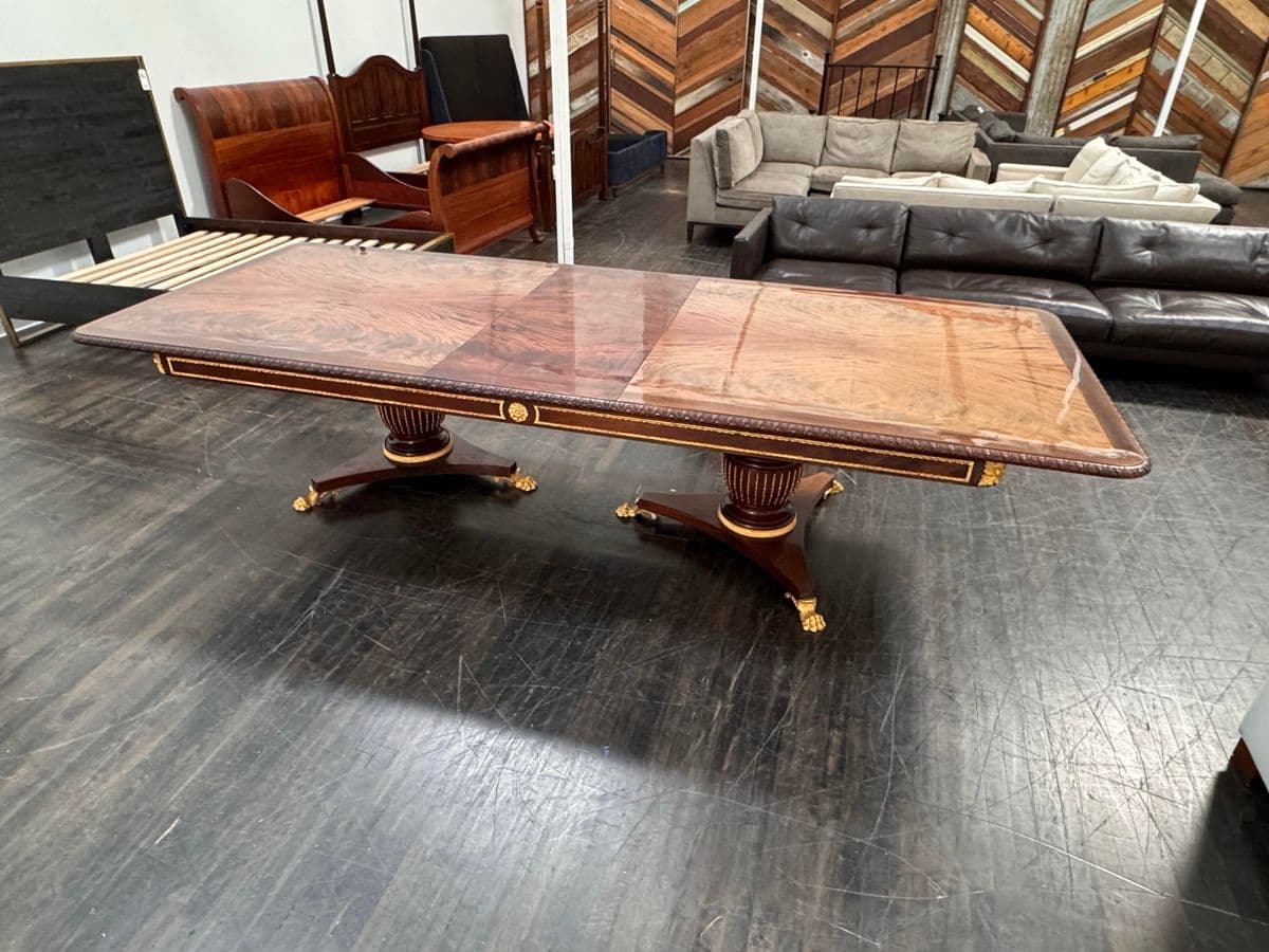 Emilia Interiors Neoclassical Revival Banquet Extension Dining Table, Late 20th Century - Thumbnail 7