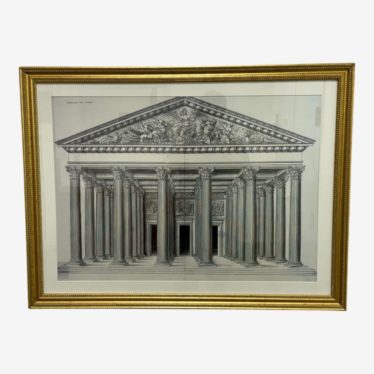 Architectural Facade of the Madeleine, Paris, Framed, 20th Century - Image 1