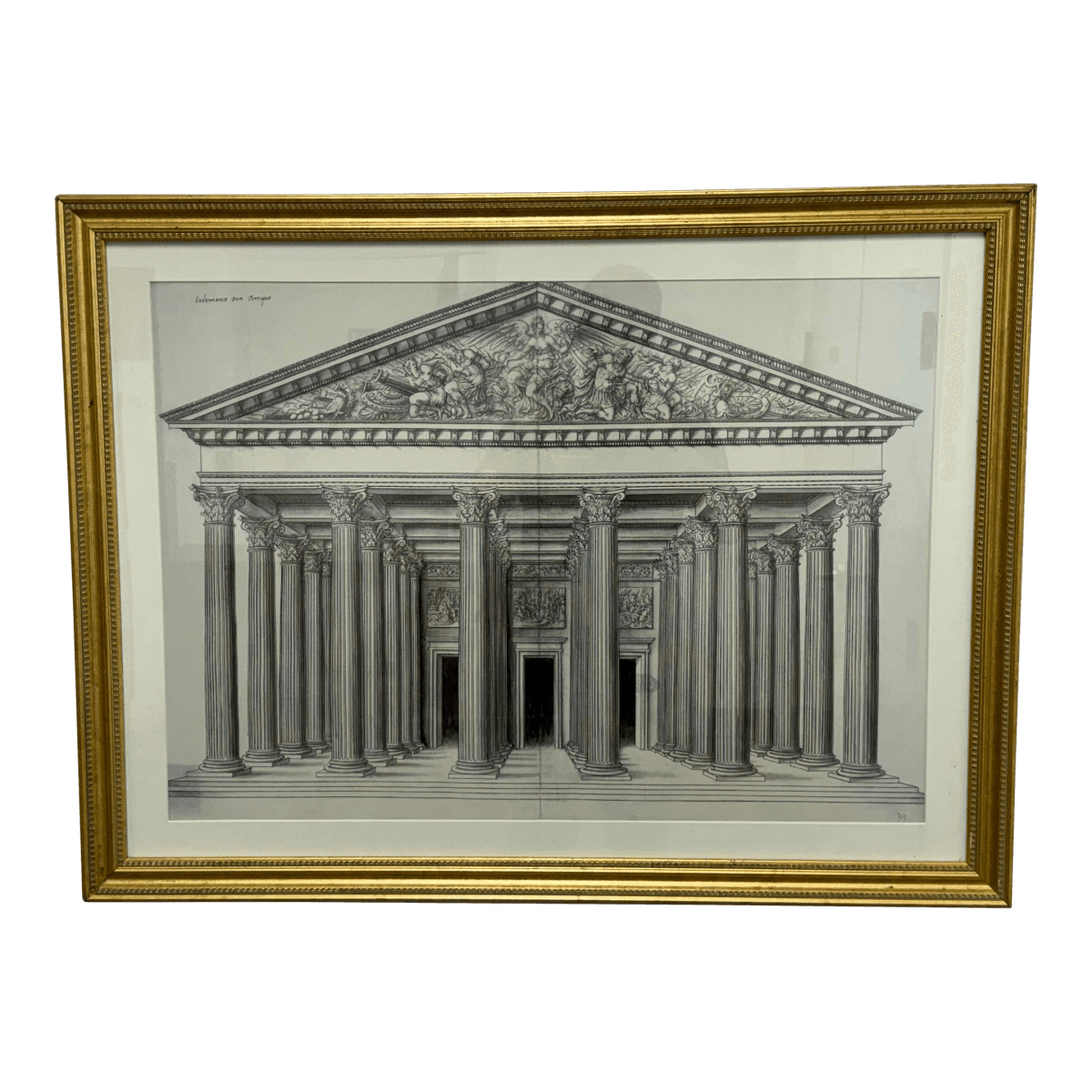 Architectural Facade of the Madeleine, Paris, Framed, 20th Century - Thumbnail 2