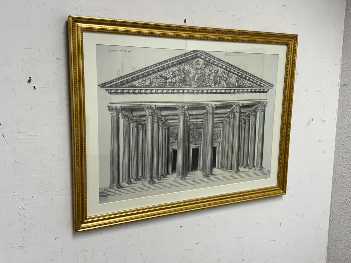 Architectural Facade of the Madeleine, Paris, Framed, 20th Century - Thumbnail 13