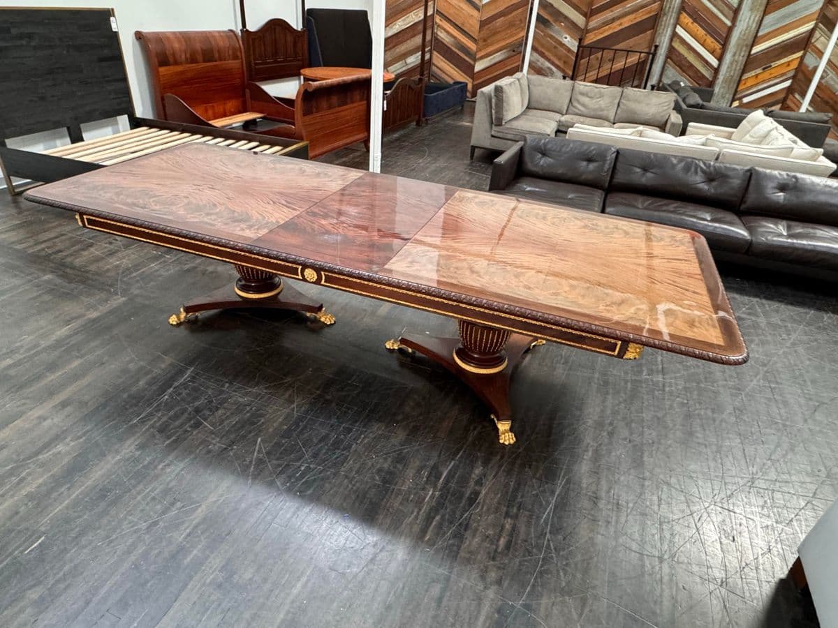 Emilia Interiors Neoclassical Revival Banquet Extension Dining Table, Late 20th Century - Thumbnail 8