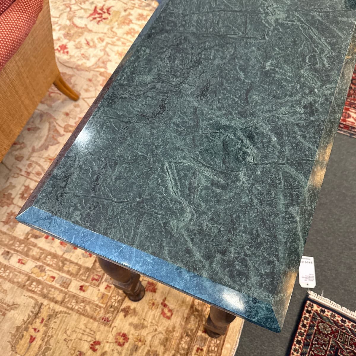 French Baroque Empress Green Marble Console Table - Thumbnail 10