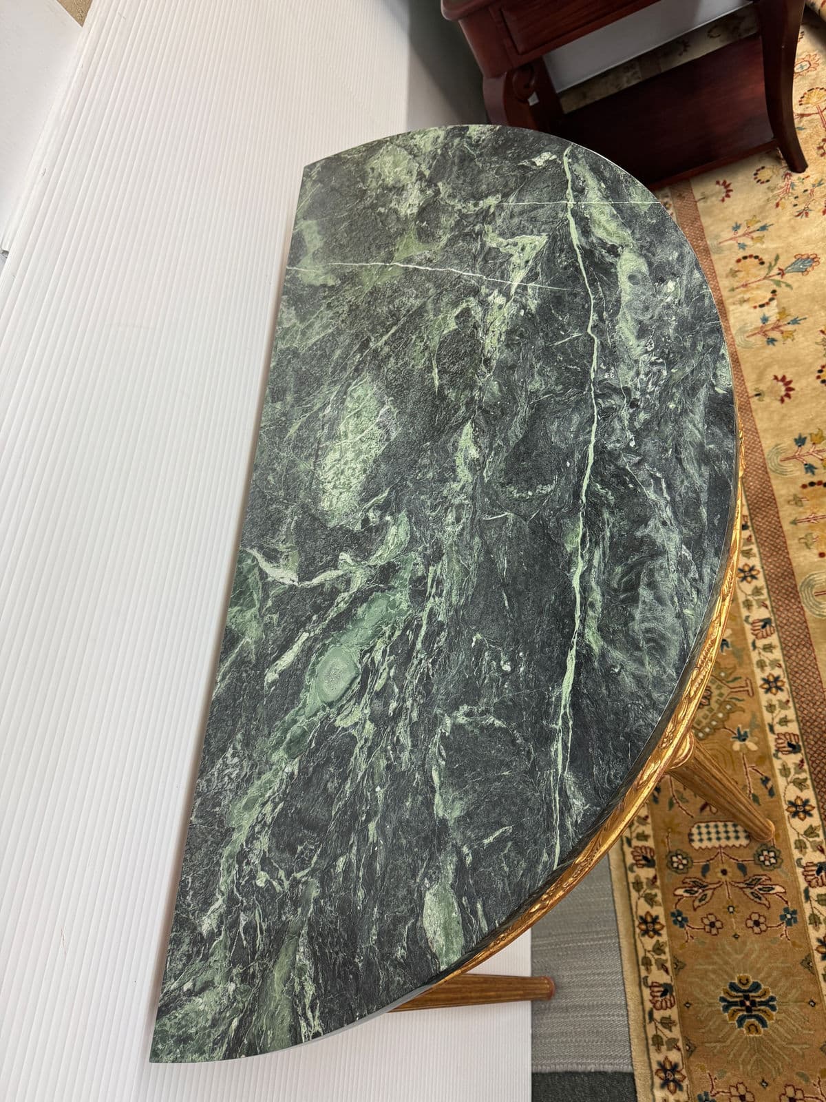 Burton Ching Giltwood Console Table With Marble Top - Thumbnail 12