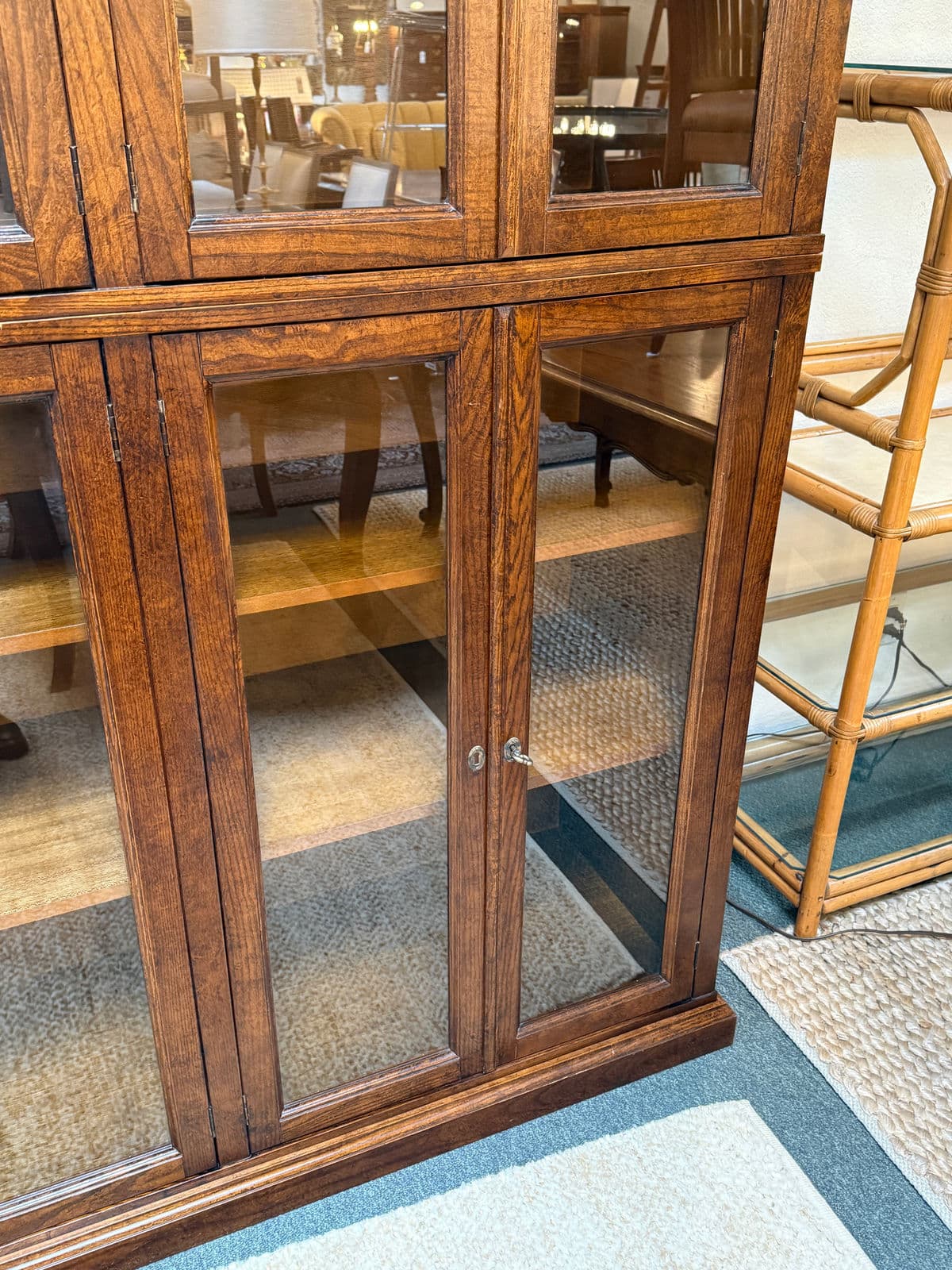 Crate & Barrel Glass Display Shelving Cabinet - Thumbnail 9