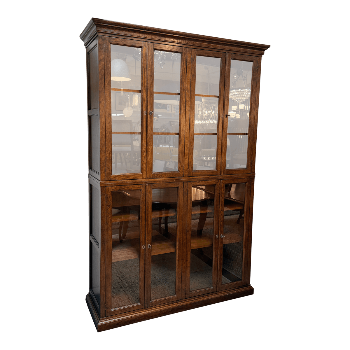 Crate & Barrel Glass Display Shelving Cabinet - Thumbnail 2