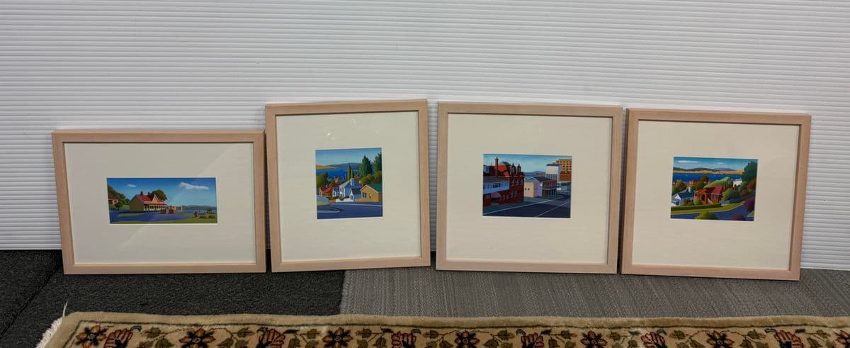 Steve Howie Signed Tasmania, Australia Architectural Artworks, Set of Four - Thumbnail 3