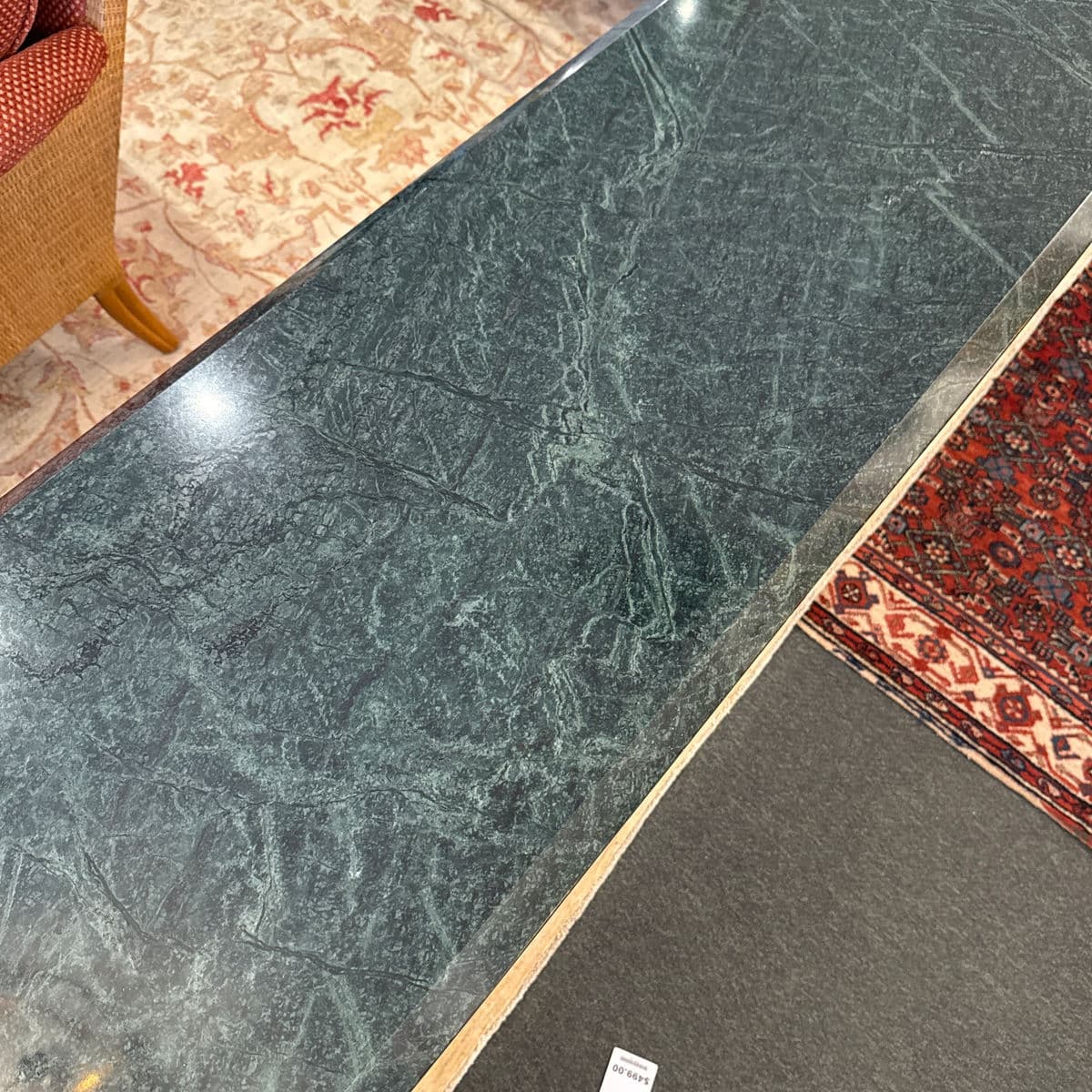 French Baroque Empress Green Marble Console Table - Thumbnail 13