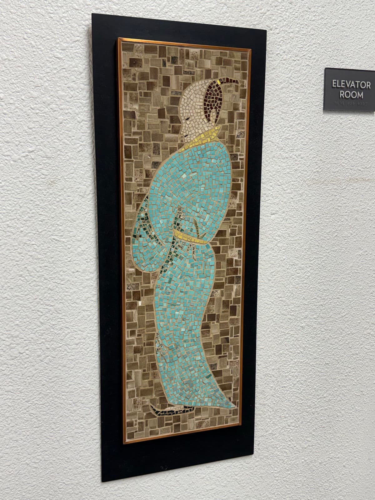 Vintage Mosaic Tile Art Piece, Framed - Thumbnail 4