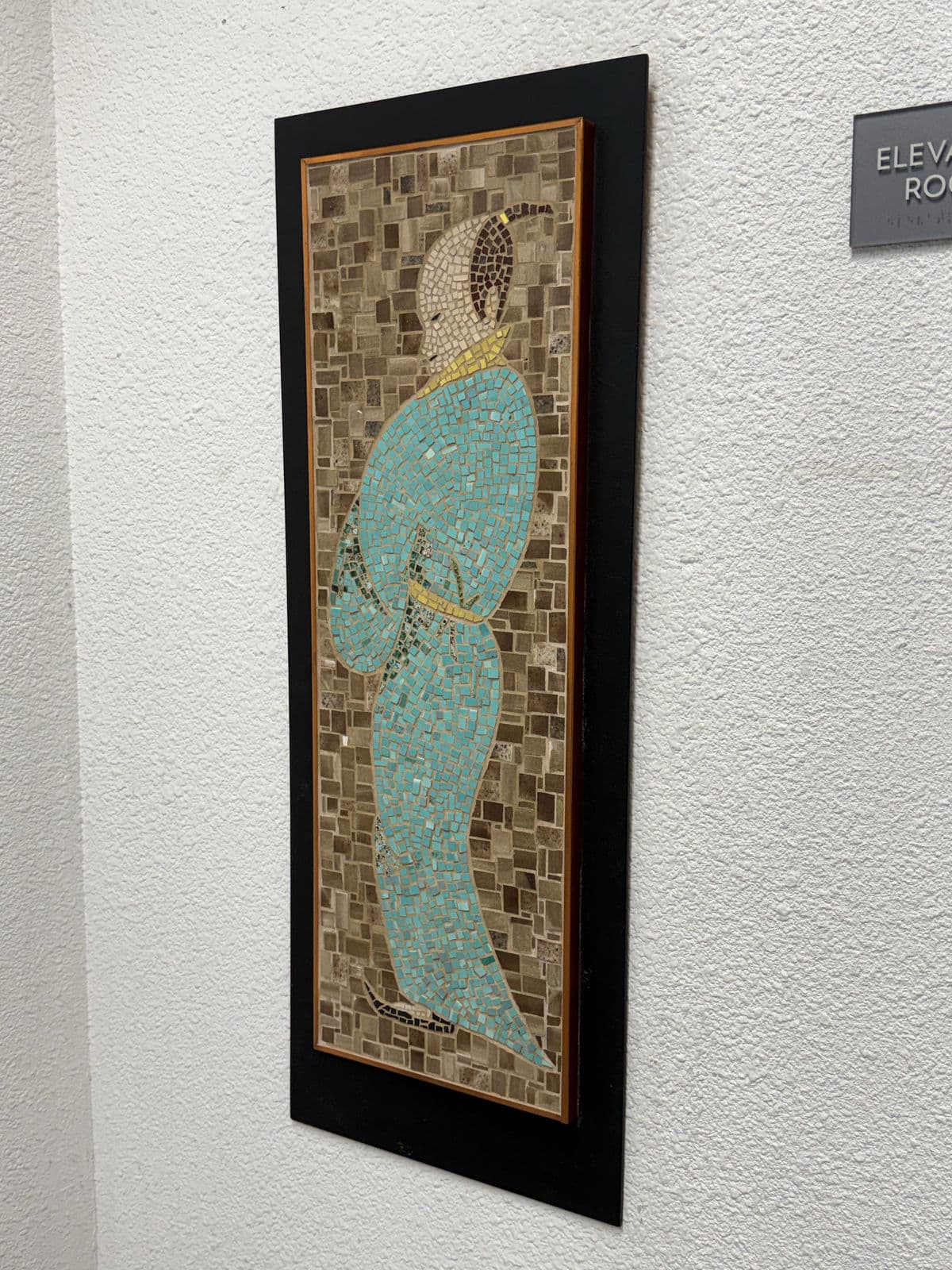 Vintage Mosaic Tile Art Piece, Framed - Thumbnail 3