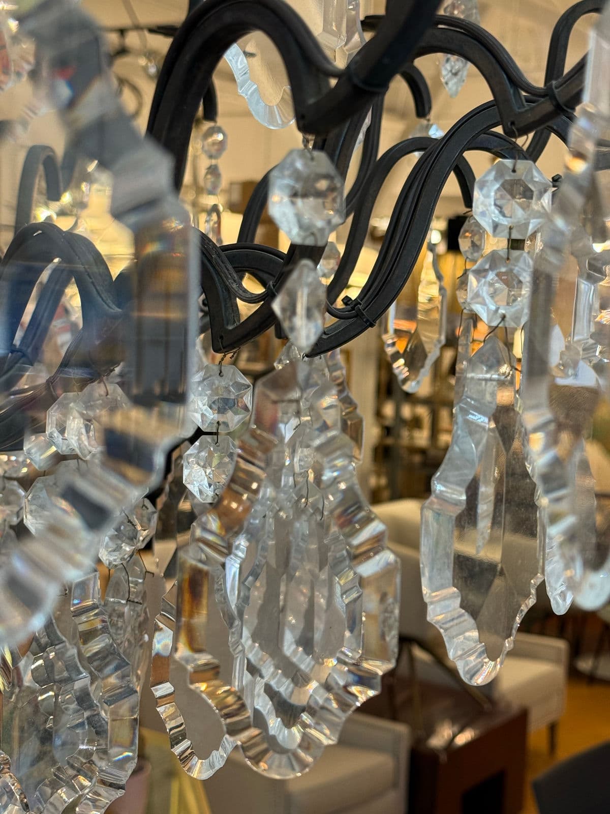 Badari Lighting Eighteen-Light Crystal Chandelier, Vintage - Thumbnail 10