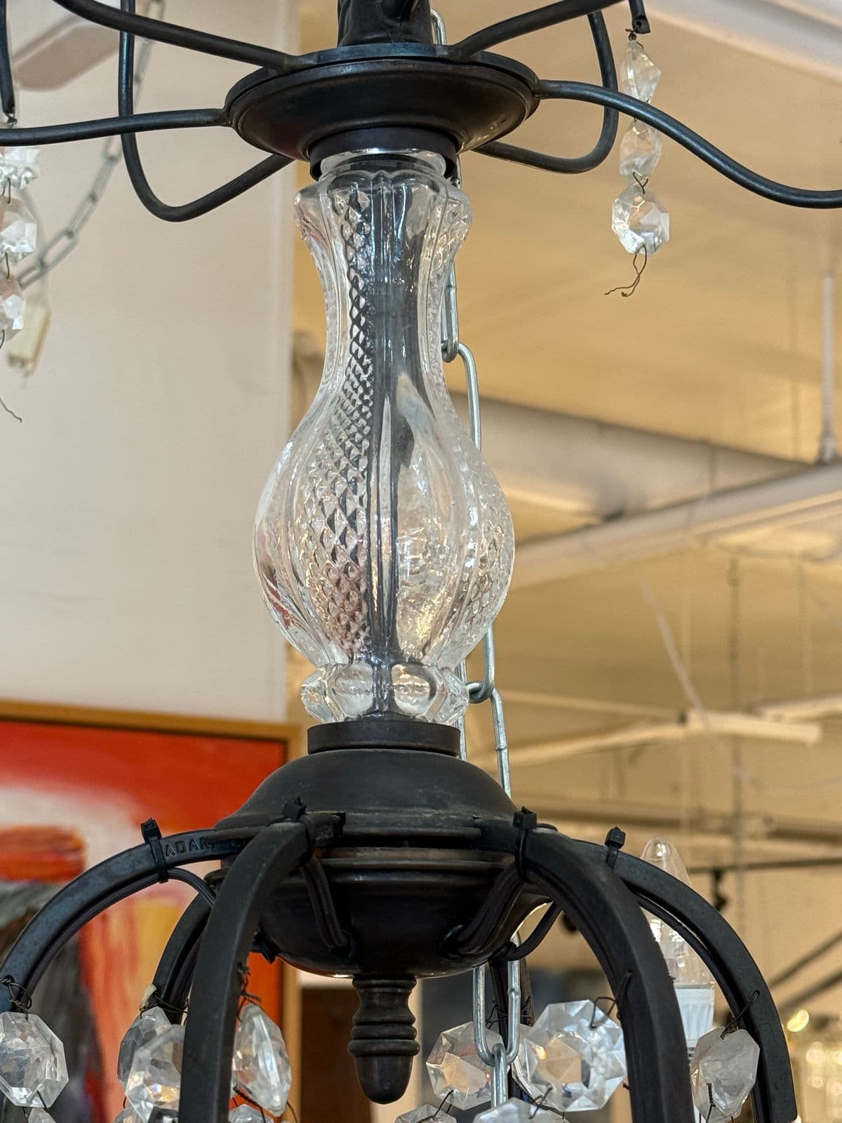 Badari Lighting Eighteen-Light Crystal Chandelier, Vintage - Thumbnail 8