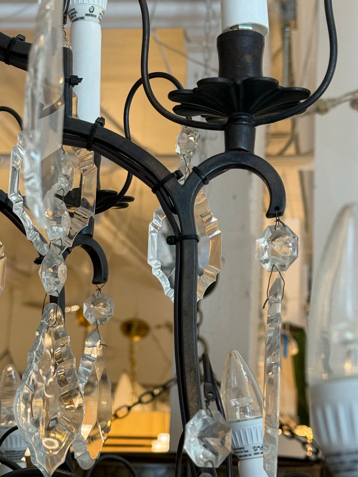 Badari Lighting Eighteen-Light Crystal Chandelier, Vintage - Thumbnail 9