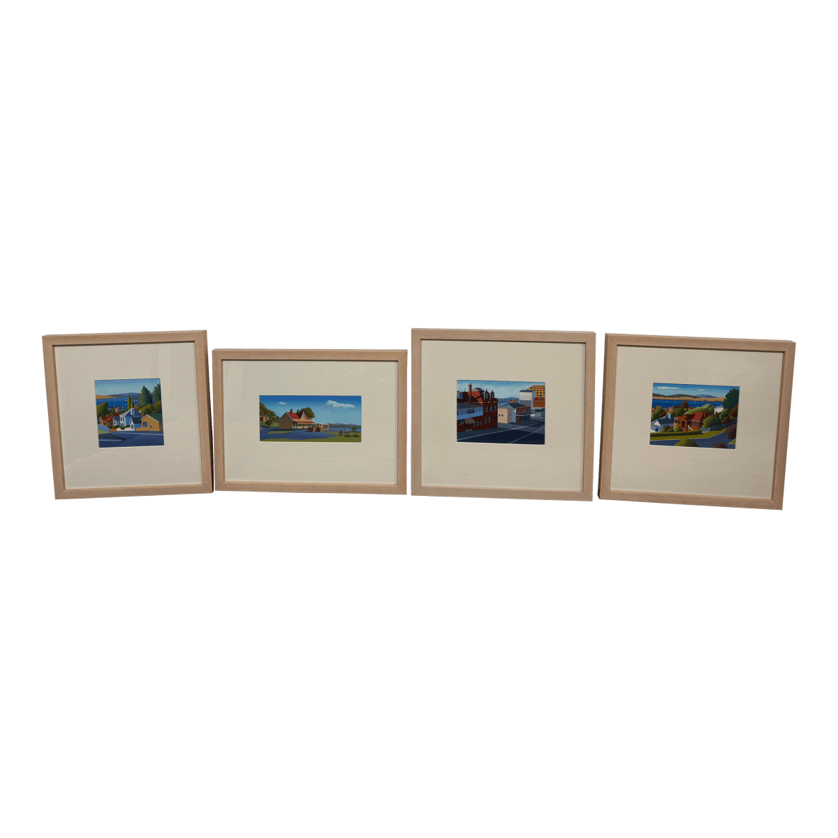 Steve Howie Signed Tasmania, Australia Architectural Artworks, Set of Four - Thumbnail 2