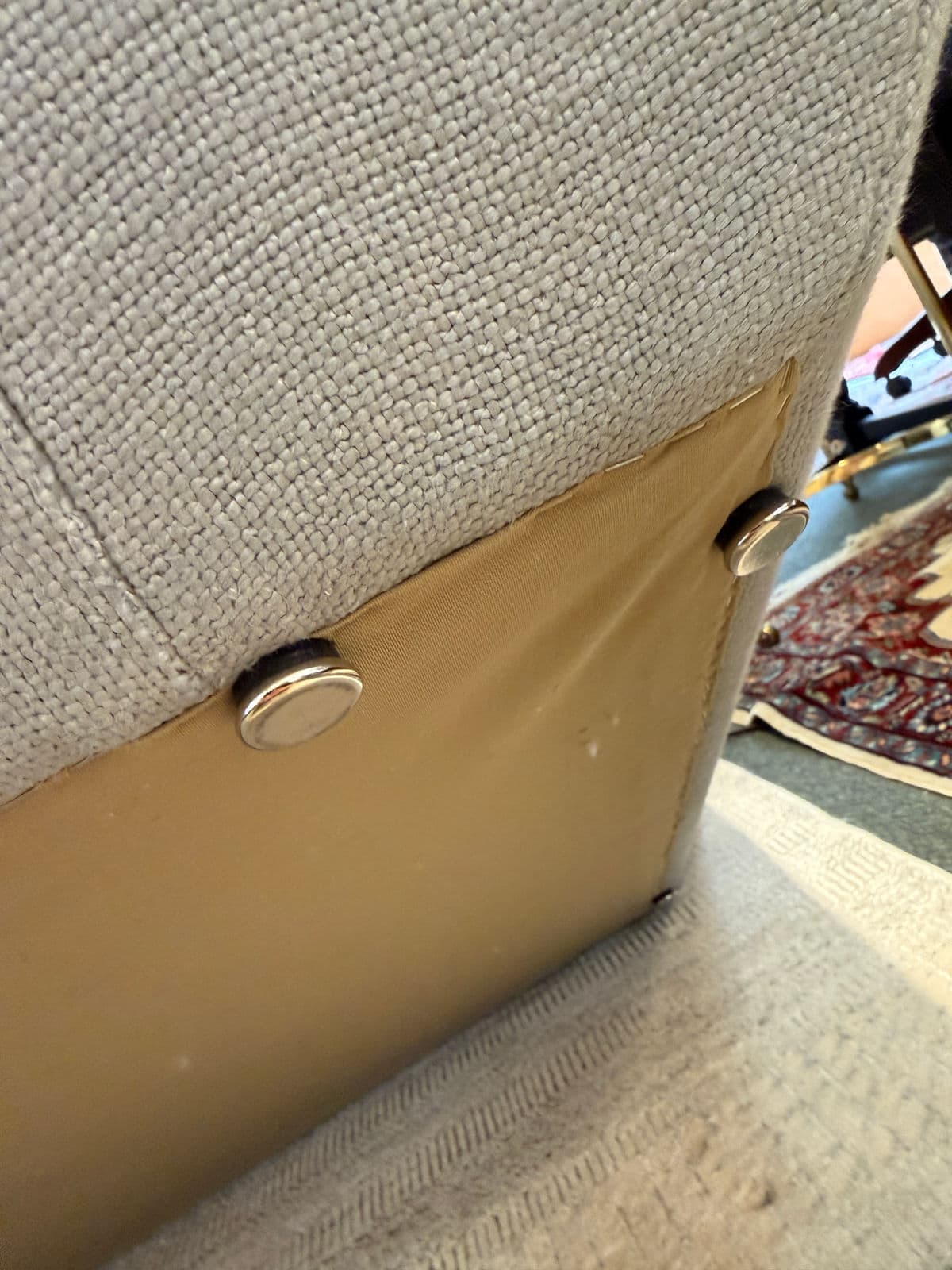 Contemporary Light Blue Linen Sofa - Thumbnail 11