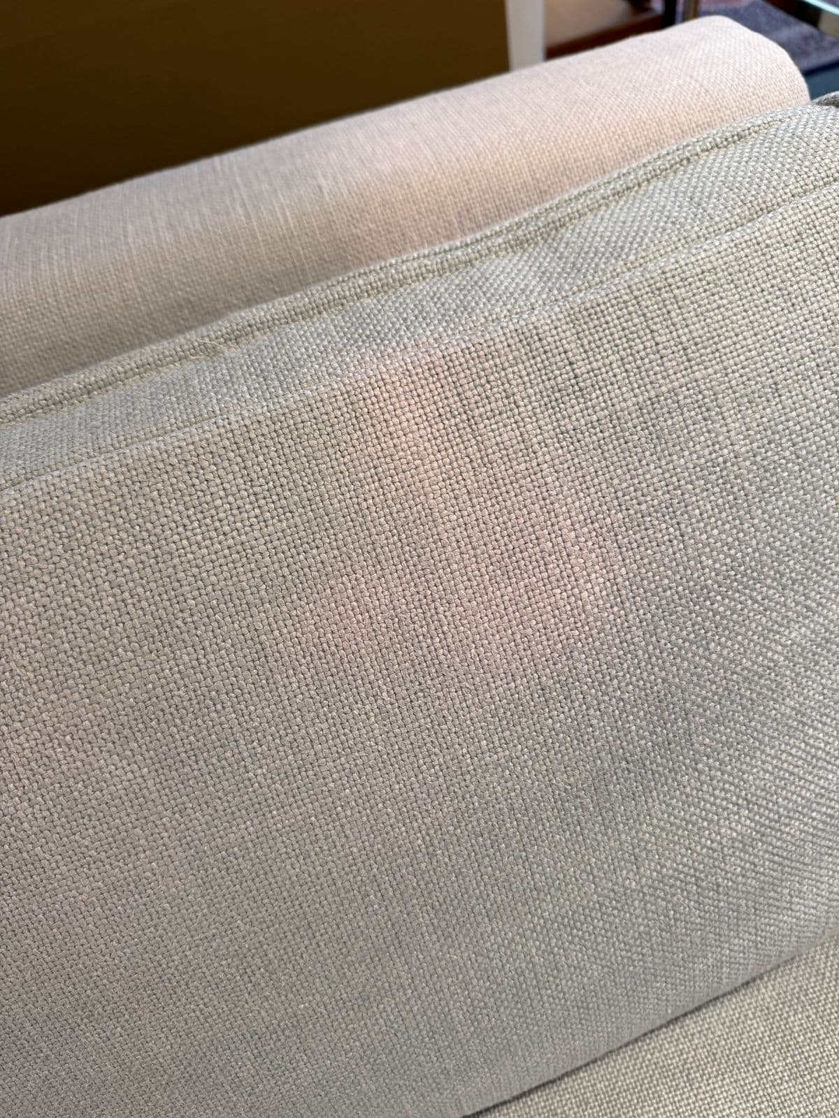 Contemporary Light Blue Linen Sofa - Thumbnail 8