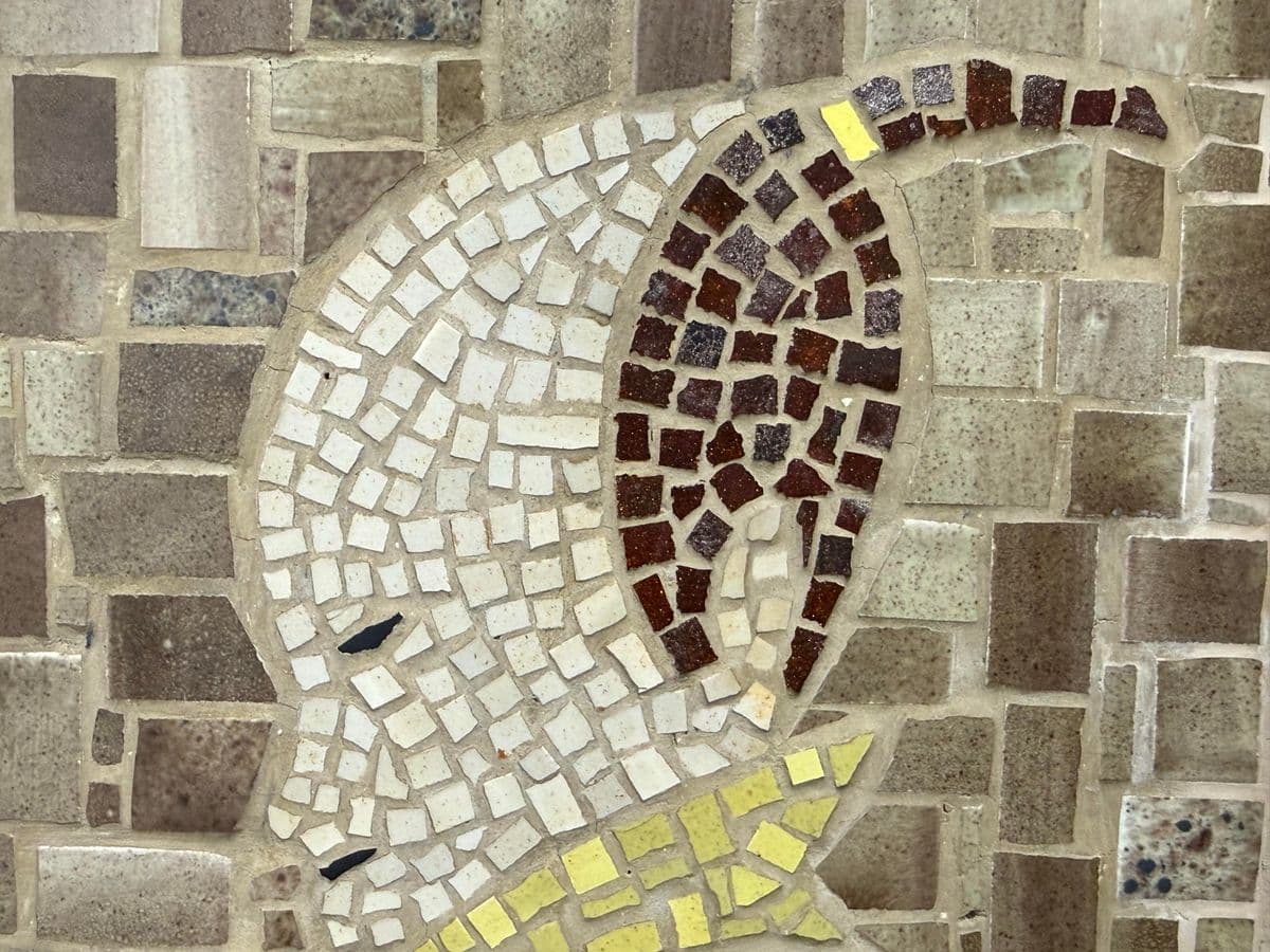 Vintage Mosaic Tile Art Piece, Framed - Thumbnail 7