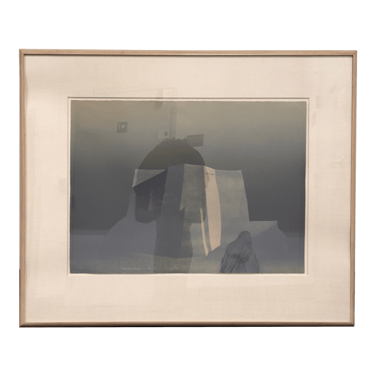 John Axton “Sacred Walls” Framed Lithograph, Signed, Circa 1978 - Thumbnail 2