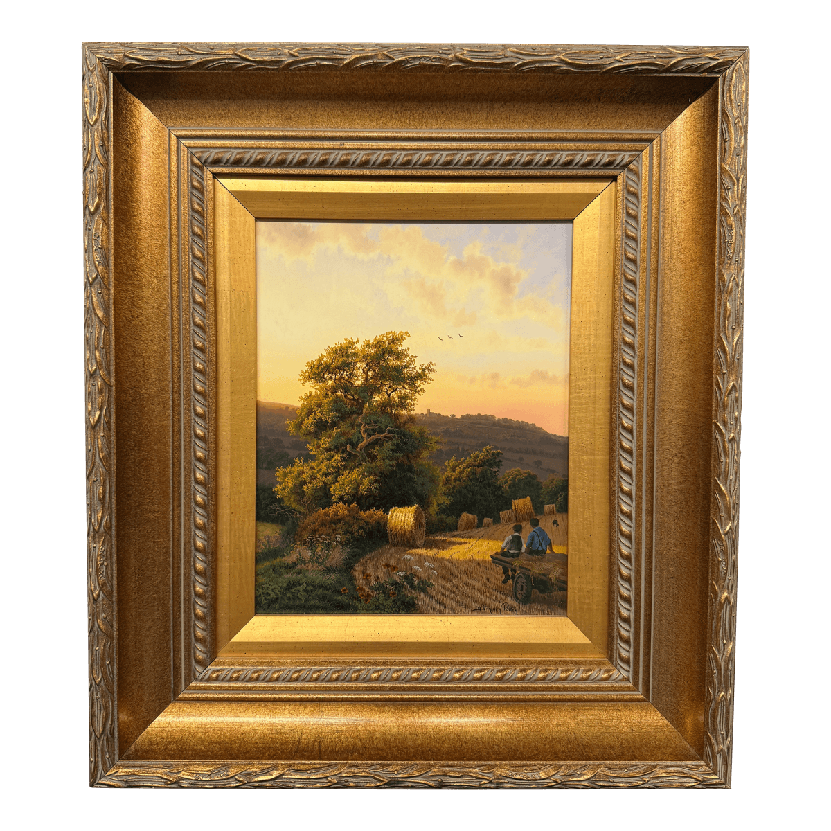 Daniel Van Der Putten "After the Harvest" Oil Painting, Signed - Thumbnail 2