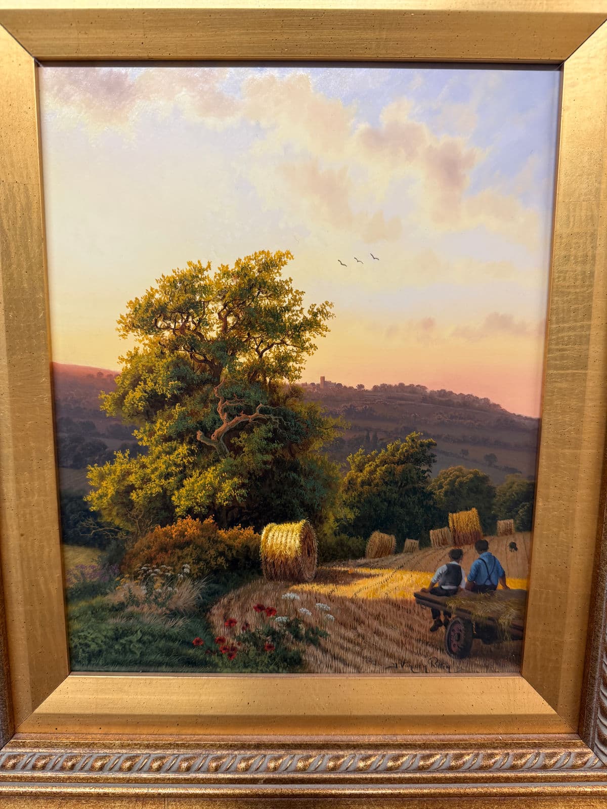 Daniel Van Der Putten "After the Harvest" Oil Painting, Signed - Thumbnail 12