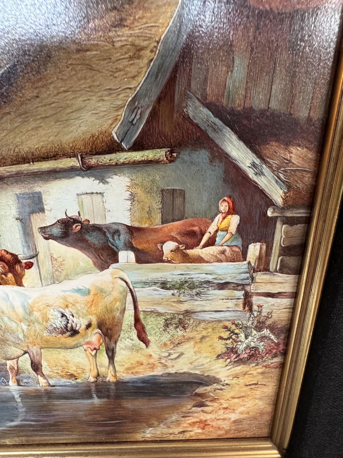 Jaggu Prasad Realist Master Oil on Board Original Painting, Signed - Thumbnail 7