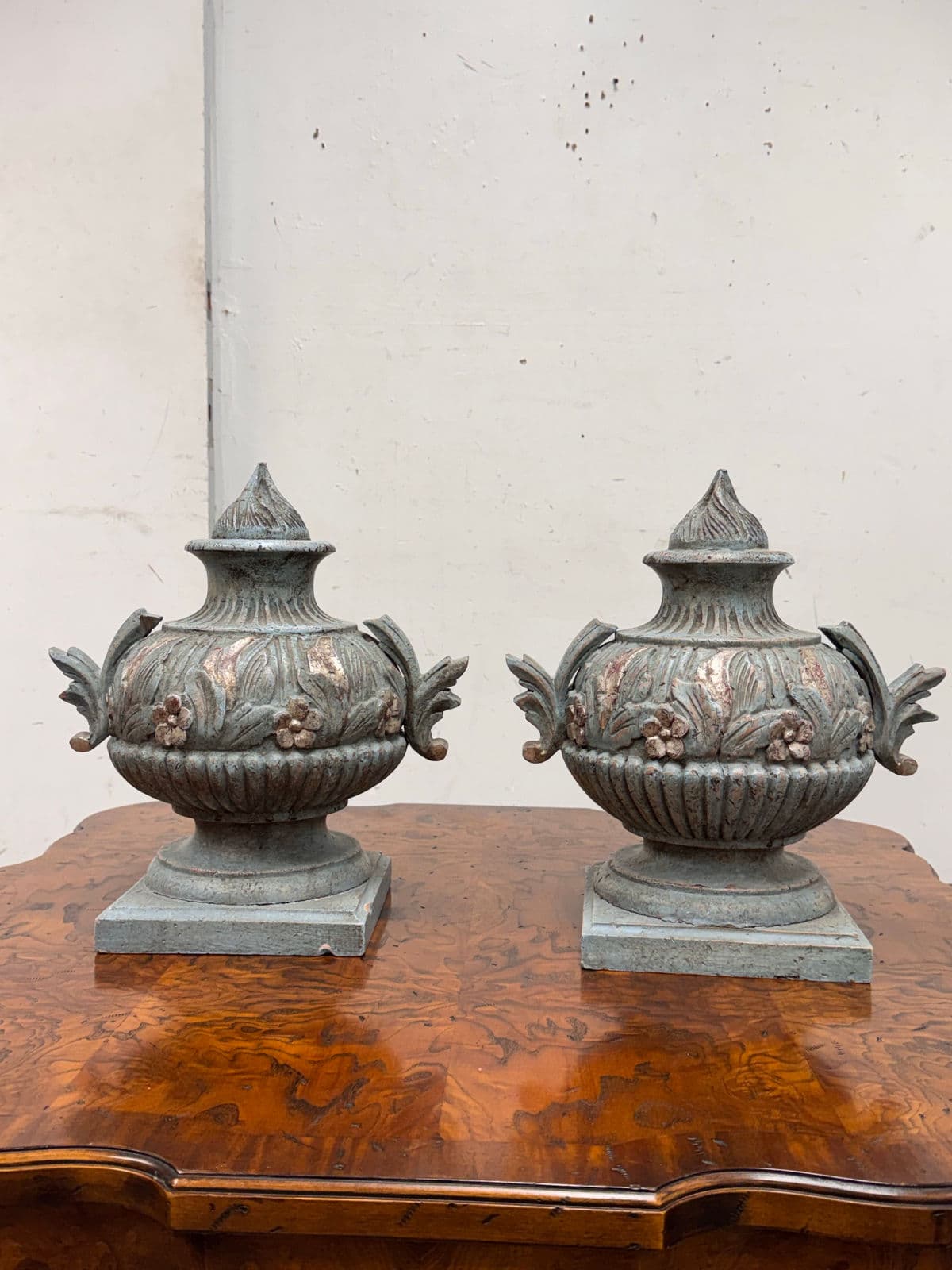 Neoclassical Style Decorative Faux Urns, Pair - Thumbnail 3