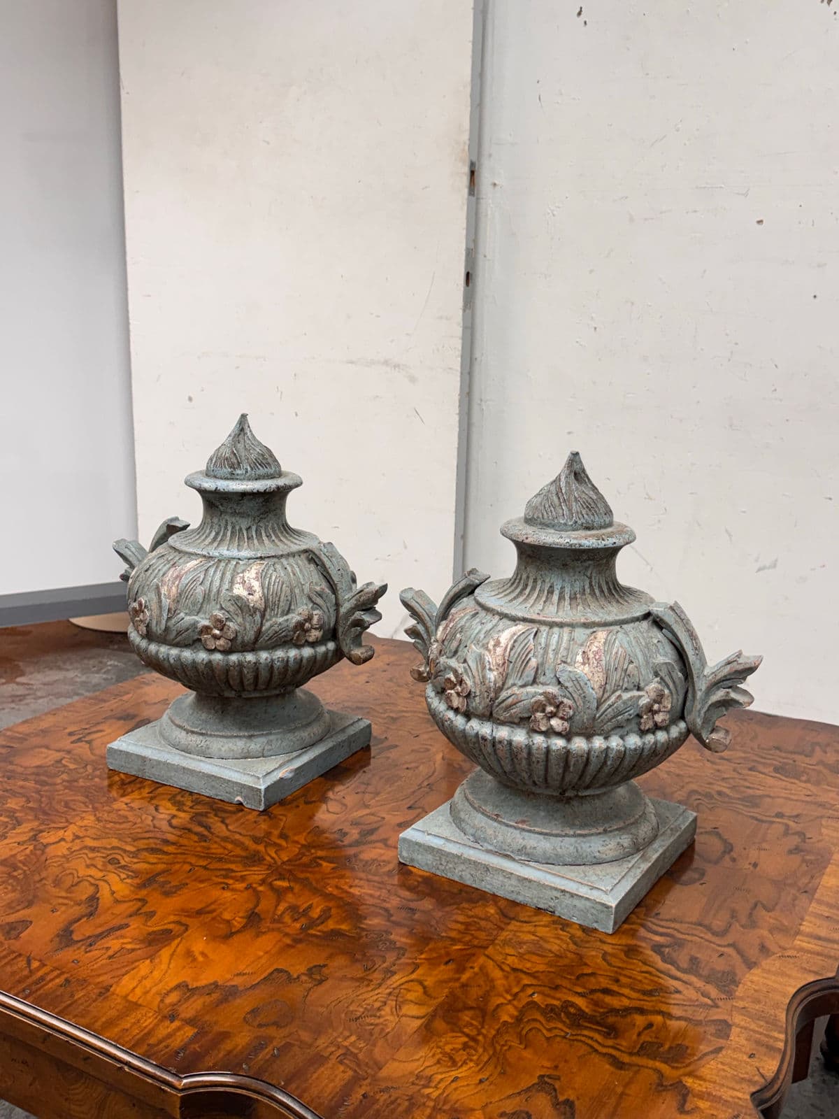 Neoclassical Style Decorative Faux Urns, Pair - Thumbnail 4