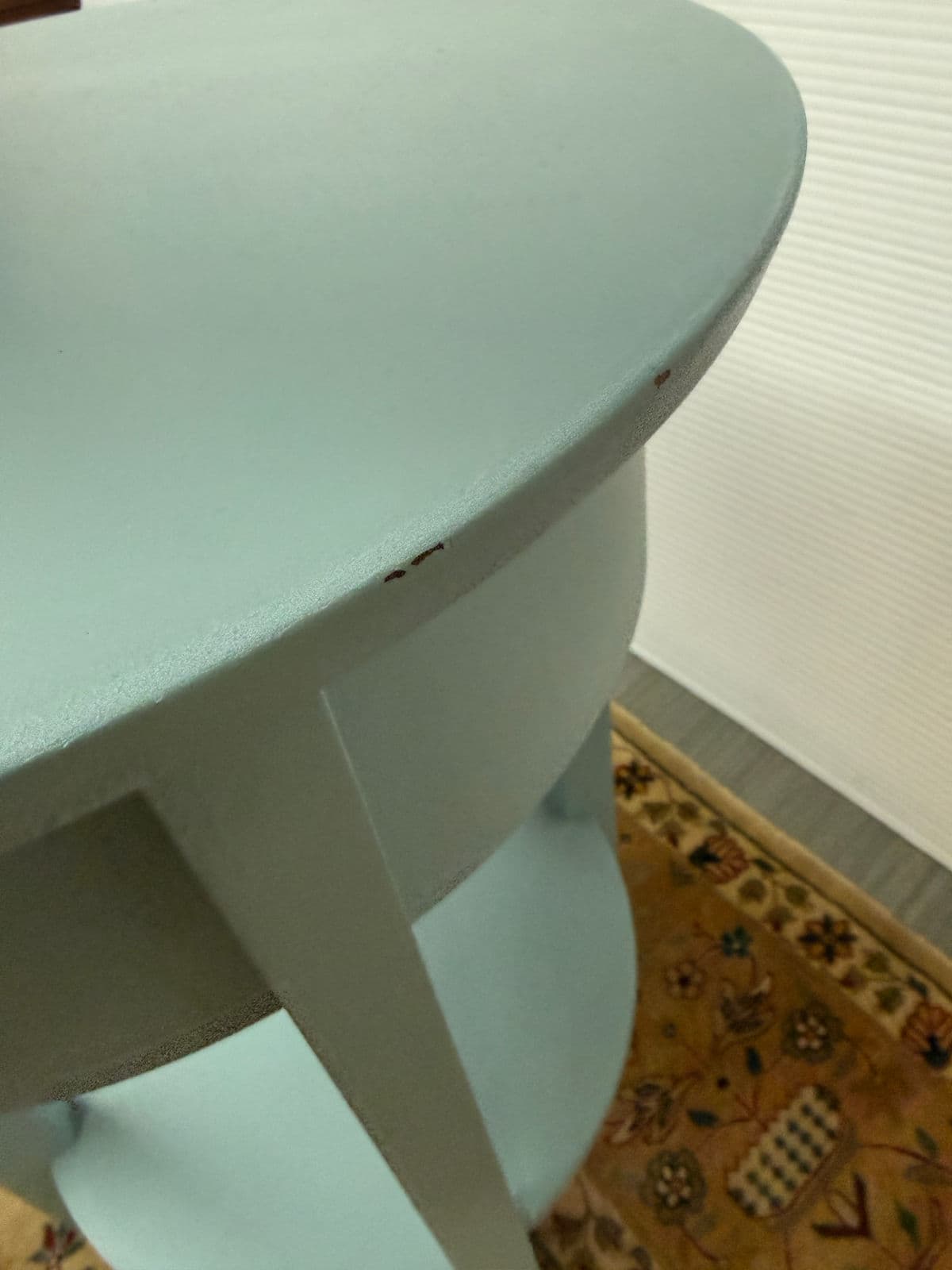 Transitional Aque Side Table With Drawer - Thumbnail 6