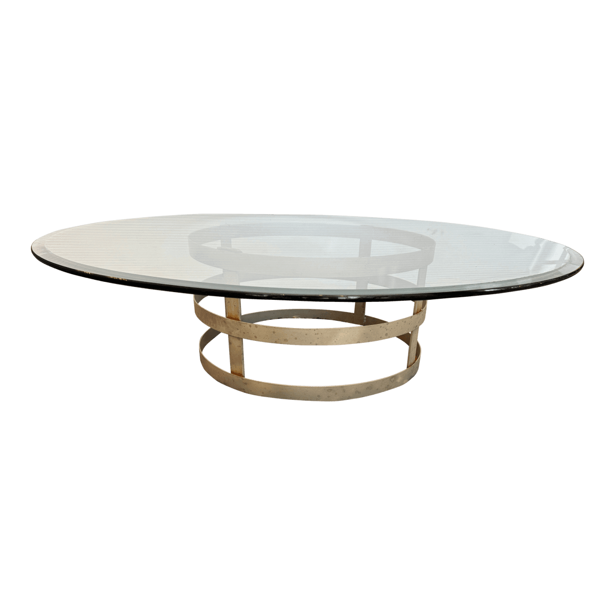 Steel Drum Pedestal Coffee Table - Thumbnail 2