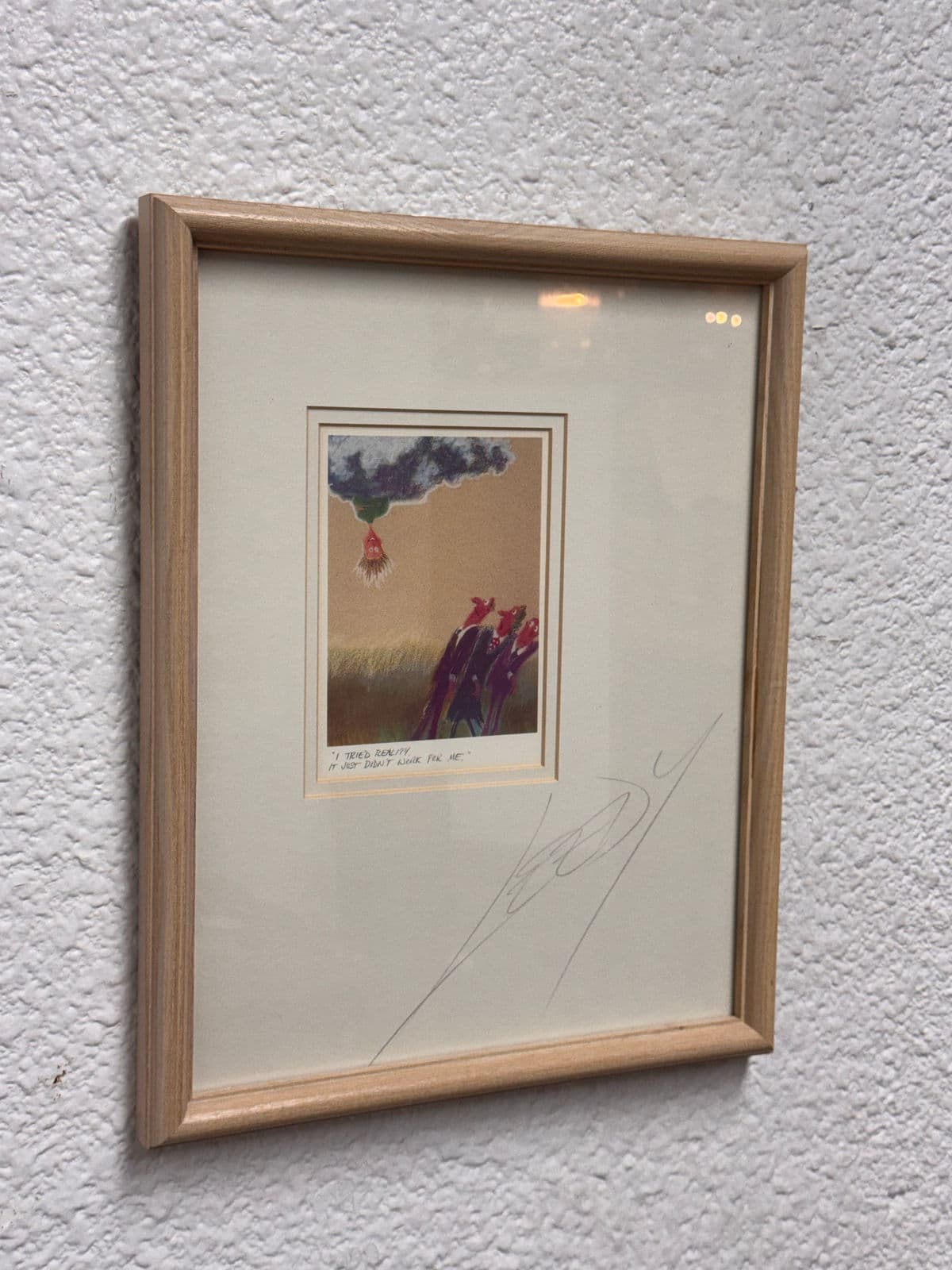 Jeff Leedy “I Tried Reality, It Just Didn’t Work for Me” Framed Print, Signed, Circa 1990s - Thumbnail 3