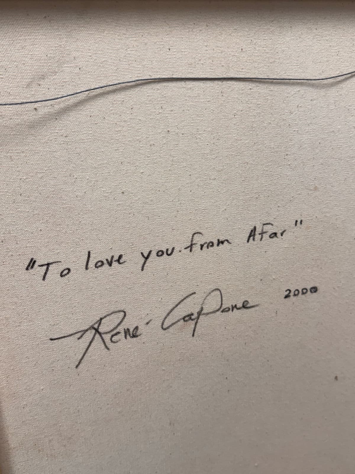 René Capone “To Love You From Afar” Original Painting, Signed, Circa 2000 - Thumbnail 12