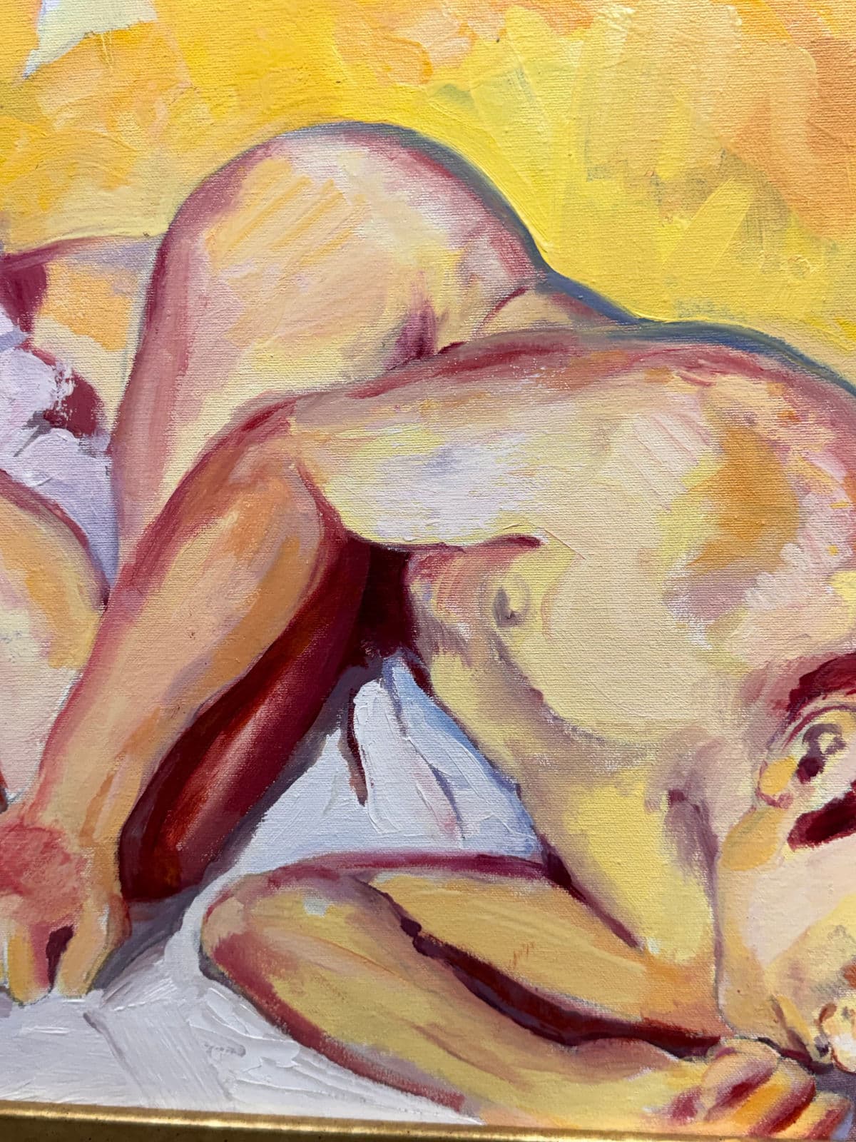 René Capone “To Love You From Afar” Original Painting, Signed, Circa 2000 - Thumbnail 5