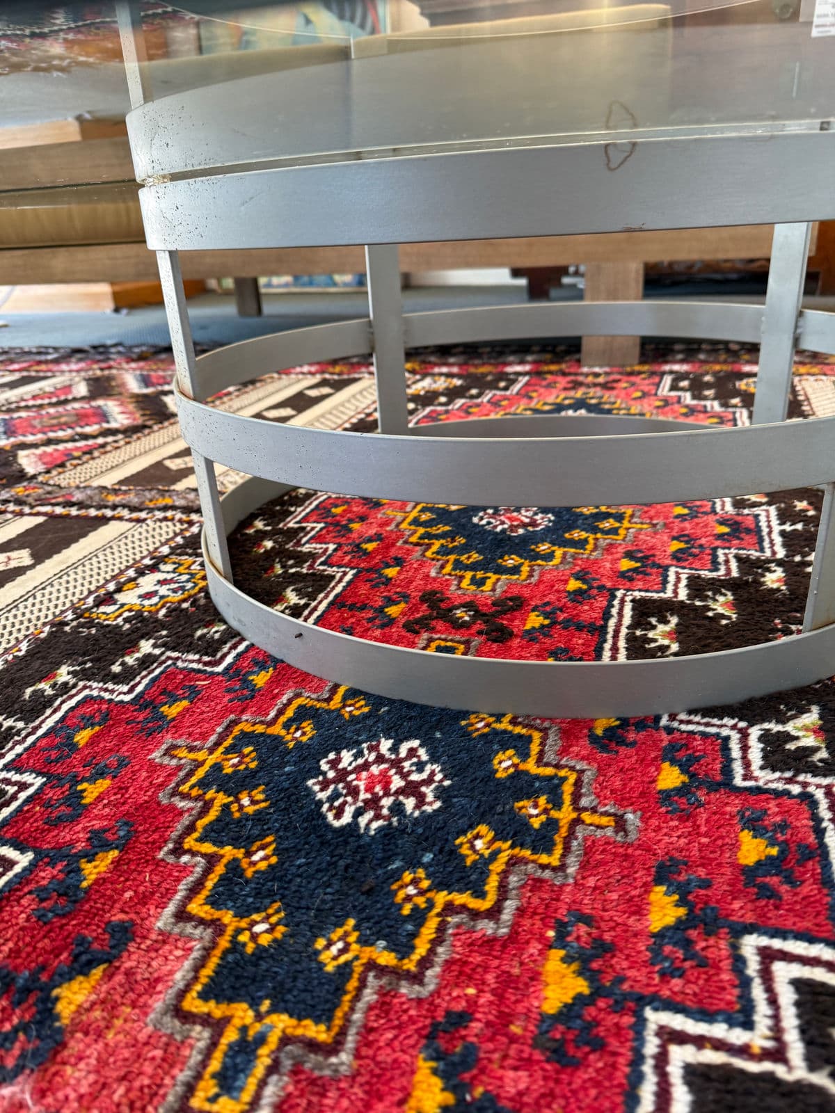 Steel Drum Pedestal Coffee Table - Thumbnail 8