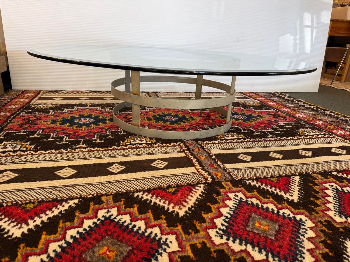 Steel Drum Pedestal Coffee Table - Thumbnail 3