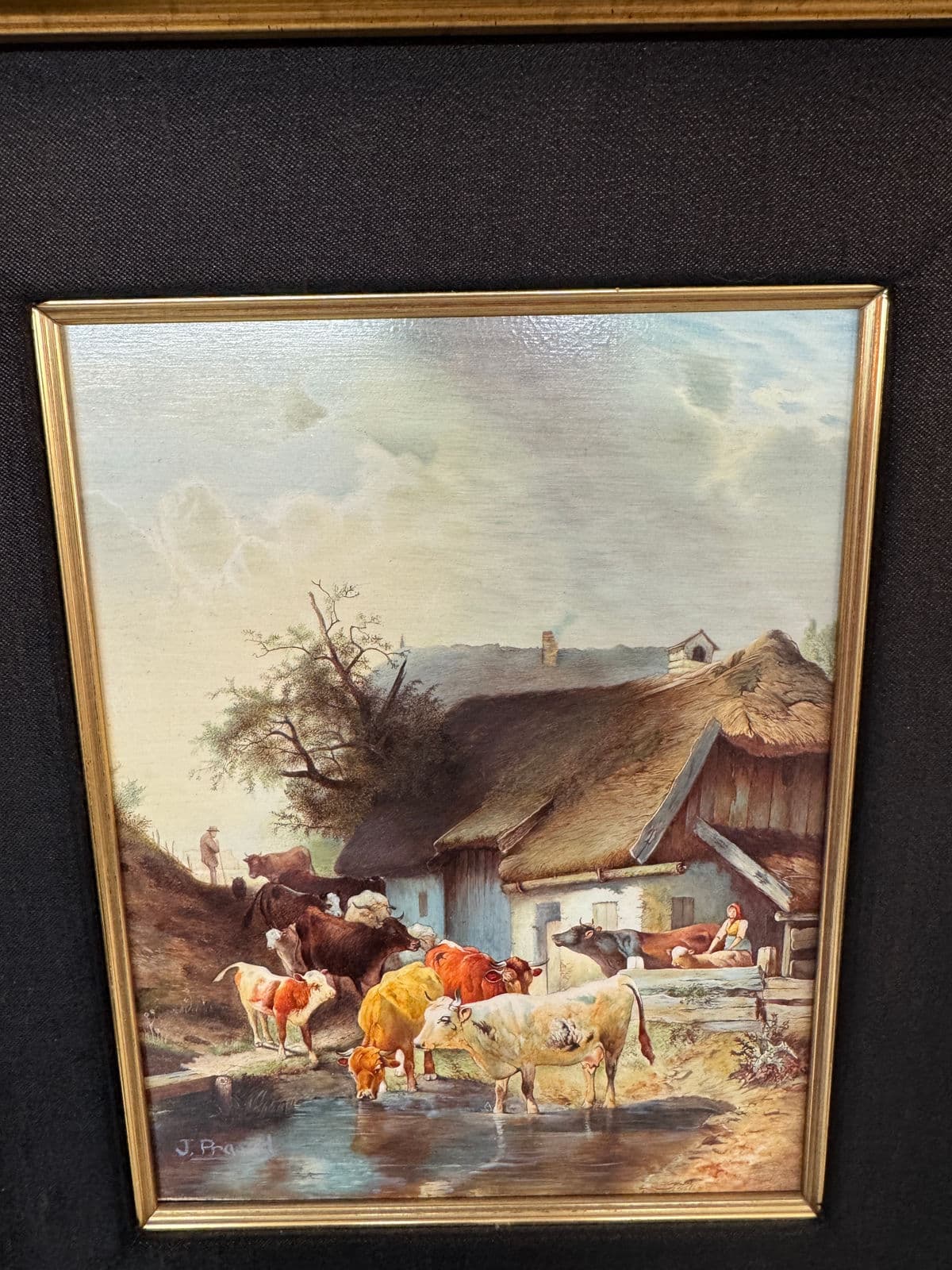 Jaggu Prasad Realist Master Oil on Board Original Painting, Signed - Thumbnail 5