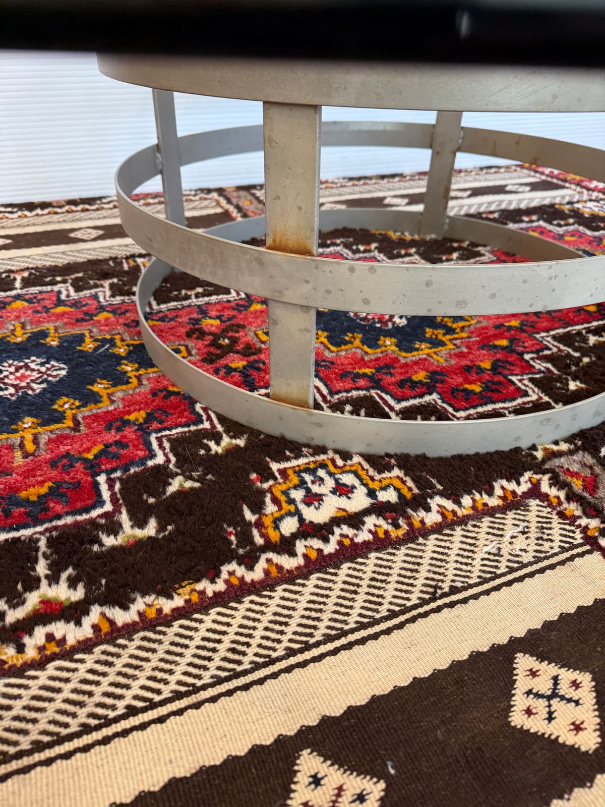 Steel Drum Pedestal Coffee Table - Thumbnail 6