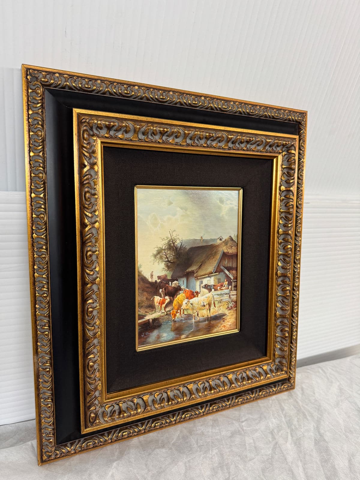 Jaggu Prasad Realist Master Oil on Board Original Painting, Signed - Thumbnail 3