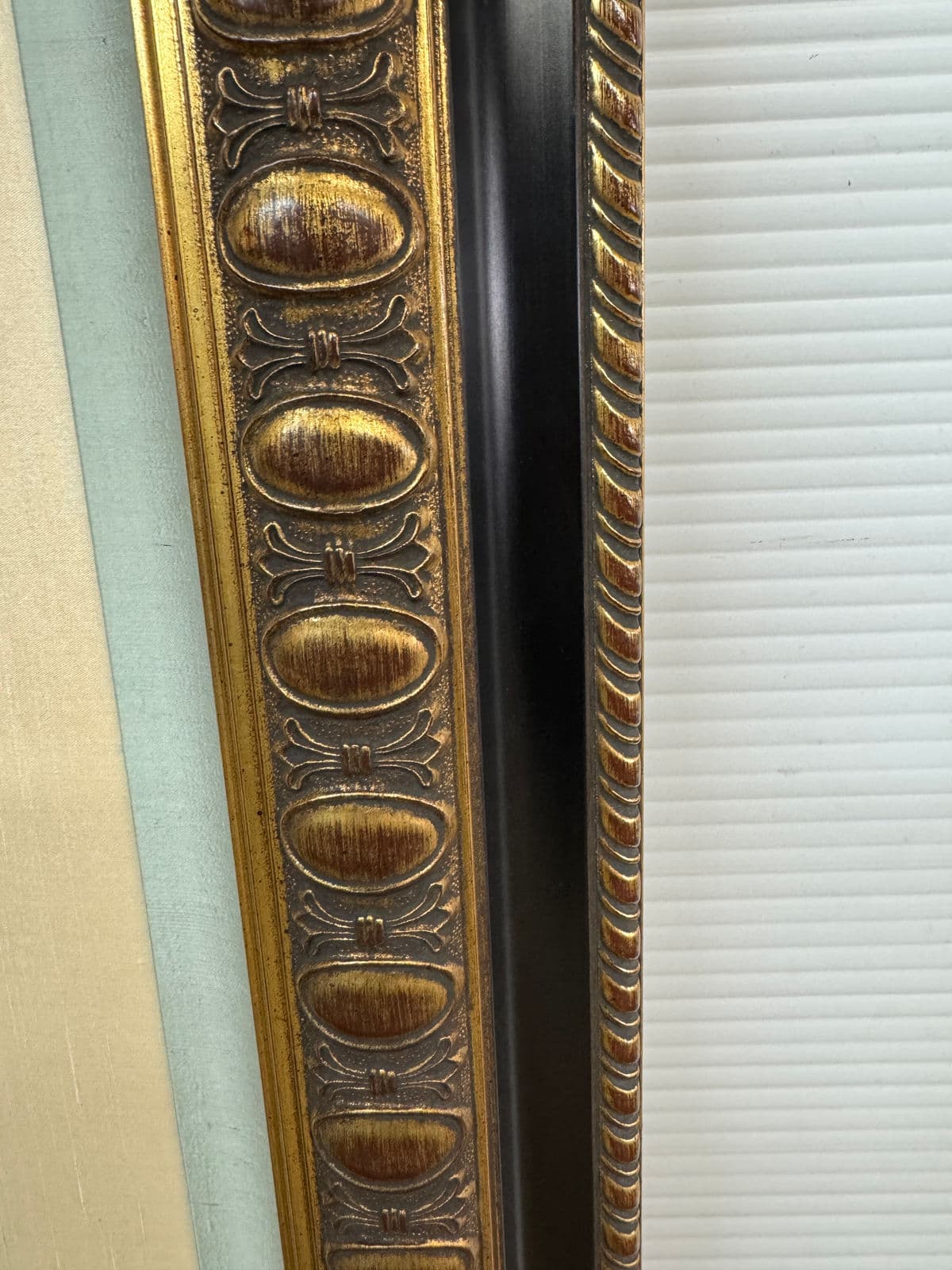 Mid Century Japanese Panels Inset in Frame - Thumbnail 9